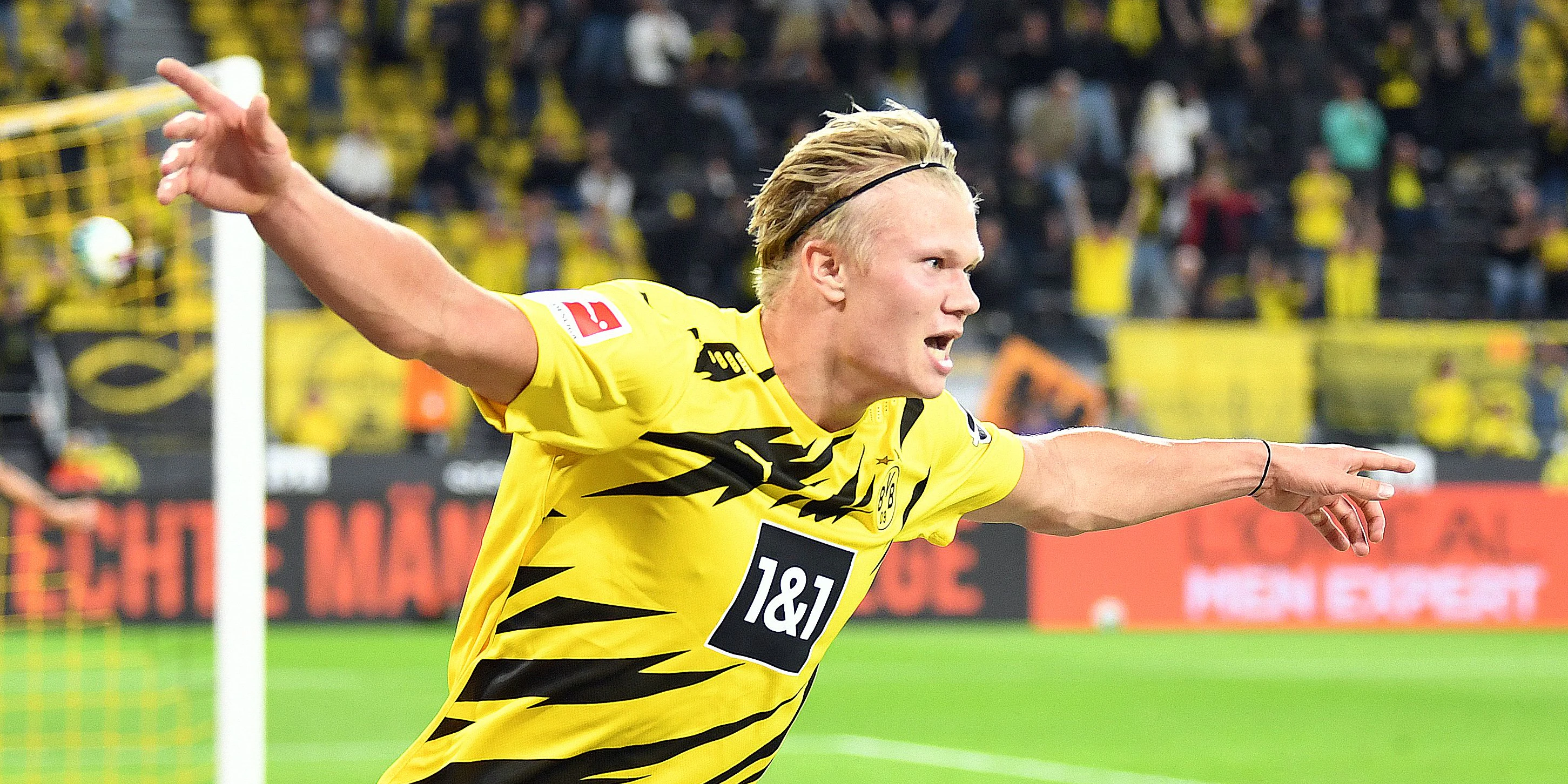 Gewohnte Pose: Haaland beim Torjubel