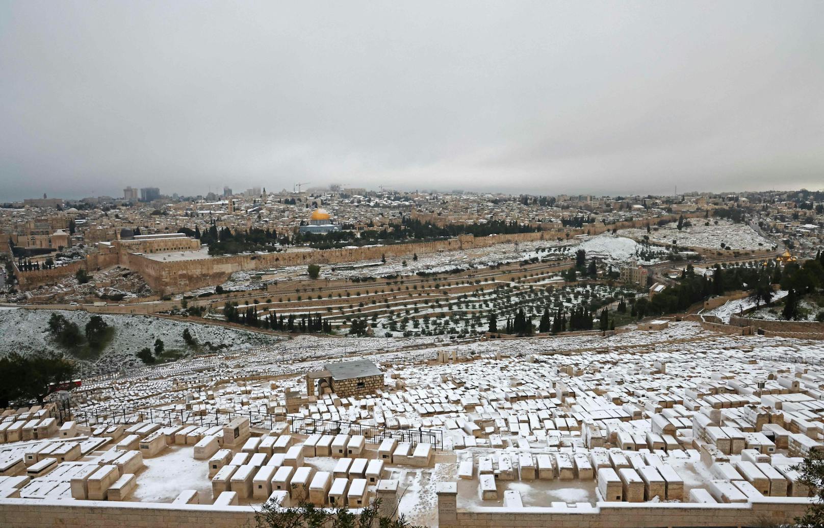 Wintereinbruch in Jerusalem