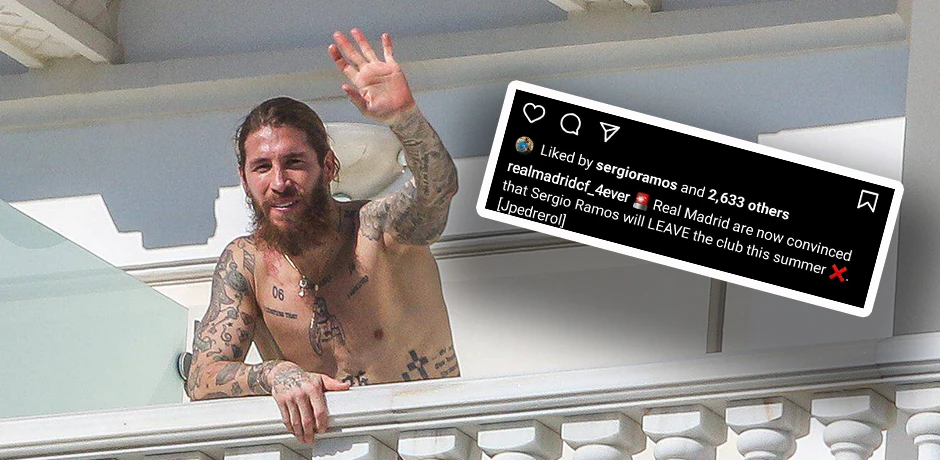 Sergio Ramos heizt mit einem Like die Spekulationen an. 