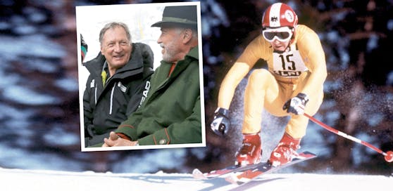 Ski-Kaiser Franz Klammer mit Arnold Schwarzenegger: "Heute brauchst du dicke Oberschenkel."