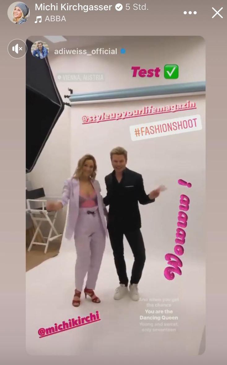 Michaela Kirchgasser und Adi Weiss beim Shooting