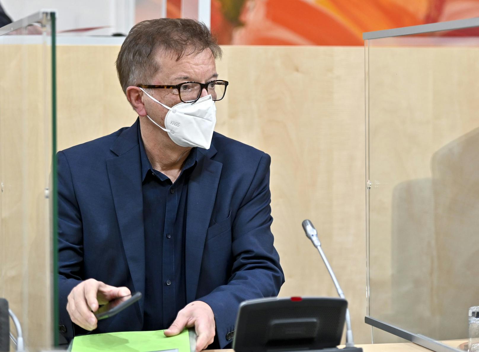 Gesundheitsminister Rudolf Anschober (Grüne) im Rahmen eines Hauptausschusses des Nationalrats