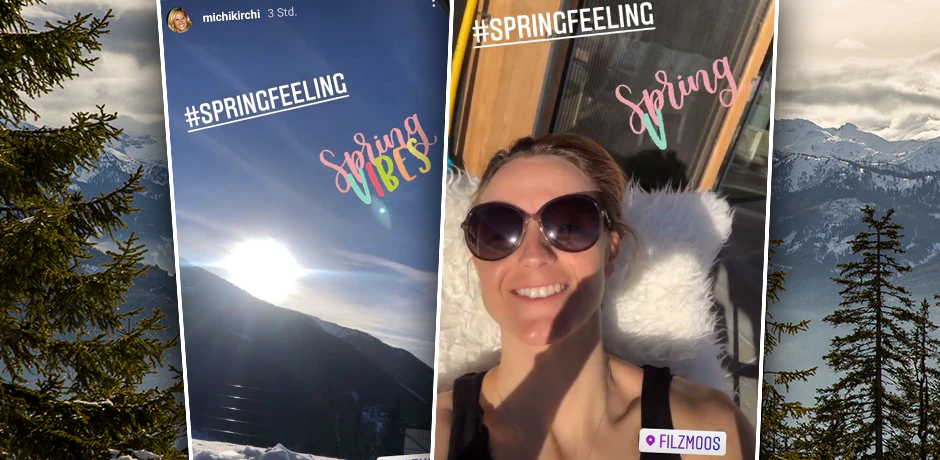 Michaela Kirchgasser genießt die Sonne