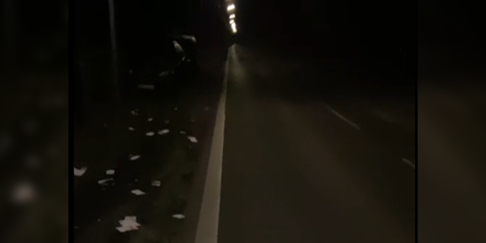 Der Paketdienst DPD verlor haufenweise Zettel mit persönlichen Daten auf dieser Straße