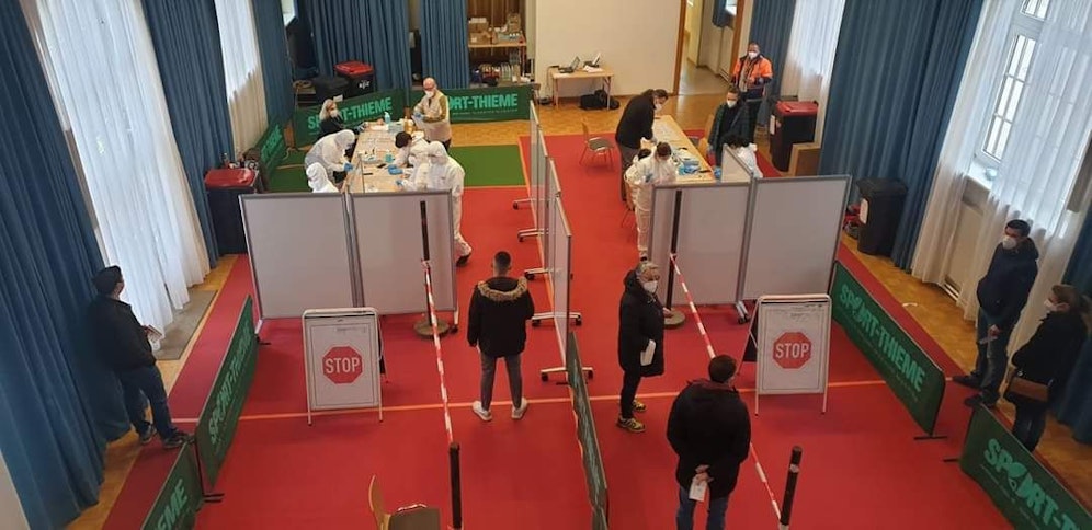 Die Teststraße in Gänserndorf