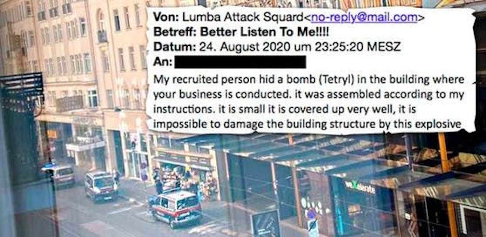 Straßen in Wien gesperrt – Bomben-Bande drohte 408 Firmen