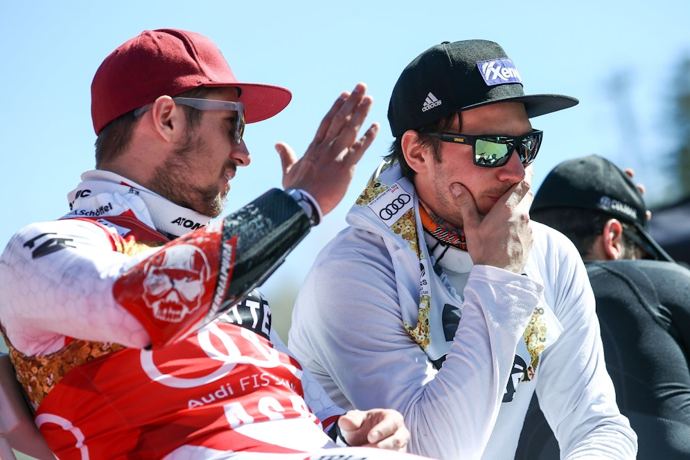 Marcel Hirscher (l.) und Kumpel Felix Neureuther