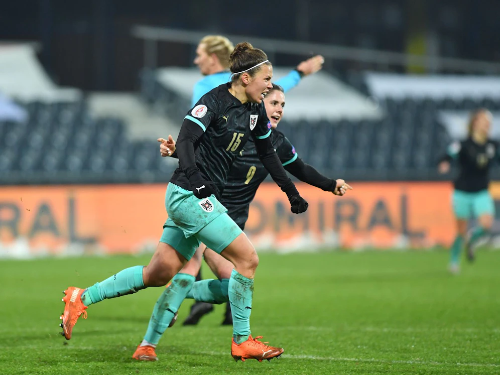 Jubel bei Österreichs Frauen-Nationalteam. 