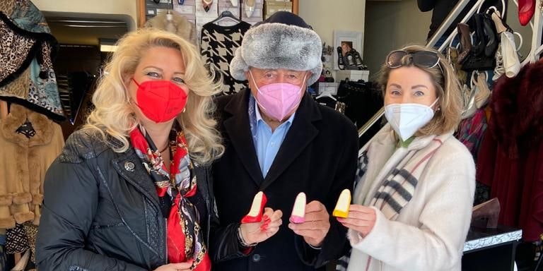 Richard Lugner im "Palazzo Schuhe", Laurenzerberg 1, 1010 Wien