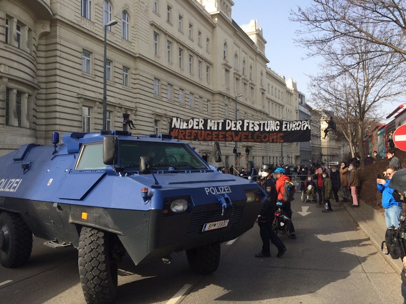 Protest gegen Abschiebungen nach Afghanistan am 23. Februar 2021