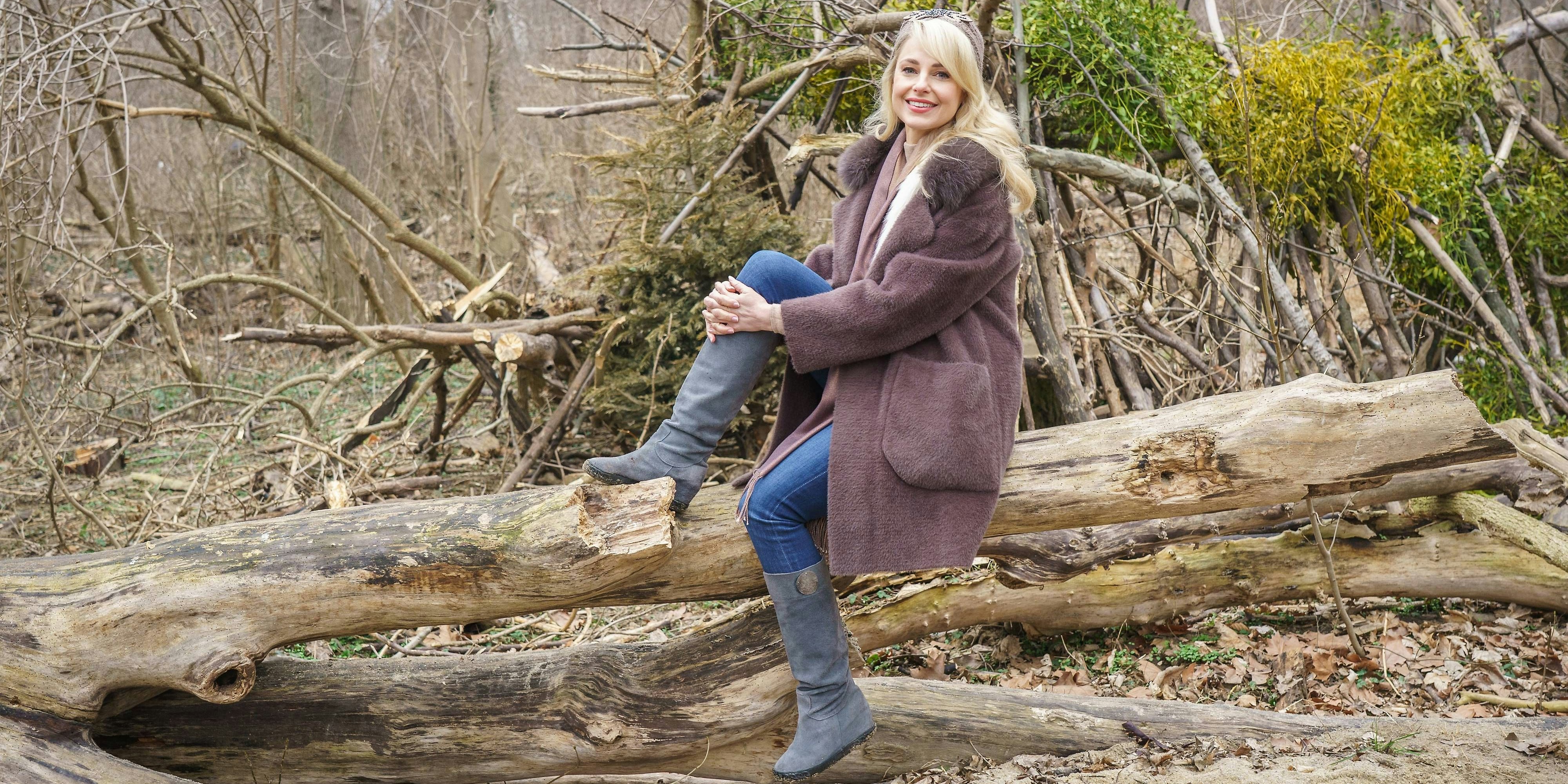 Silvia Schneider tankt Energie im Wiener Prater.