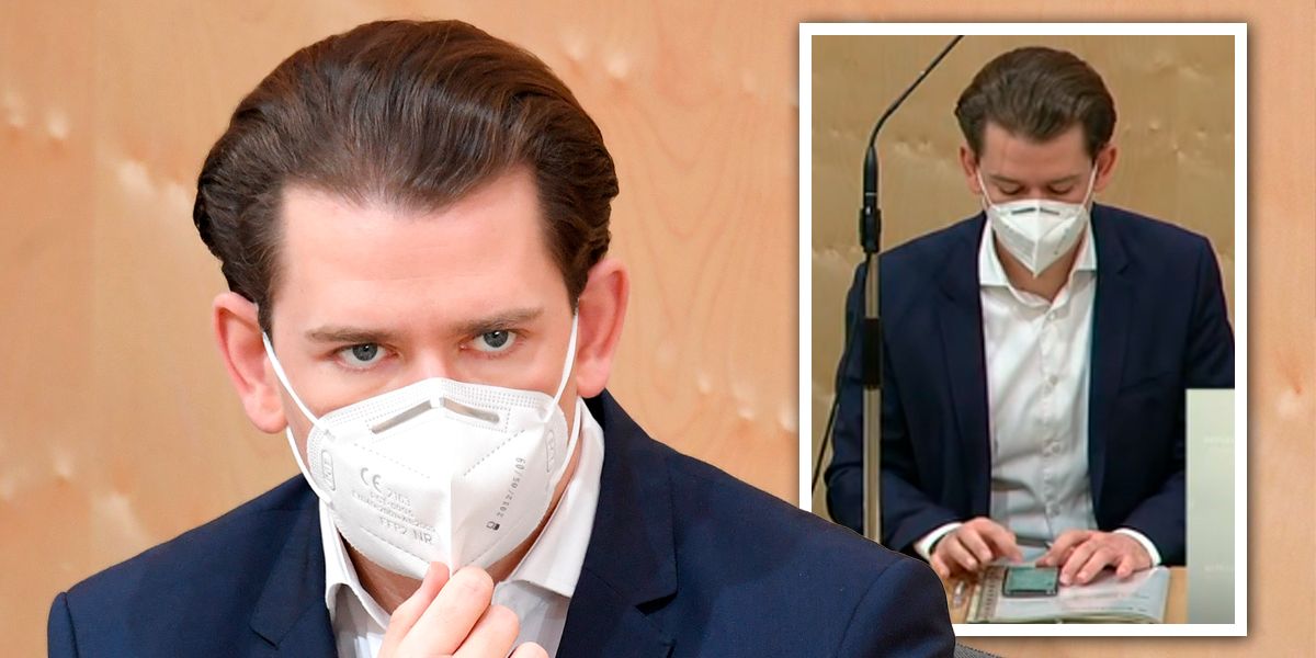 Bundeskanzler Sebastian Kurz (ÖVP) im Rahmen einer Sitzung des Nationalrates im Parlamentsausweichquartier in der Wiener Hofburg am Mittwoch, 24. Februar 2021