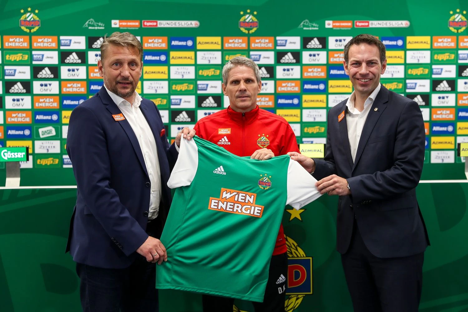 Didi Kühbauer mit Zoran Barisic und Christoph Peschek