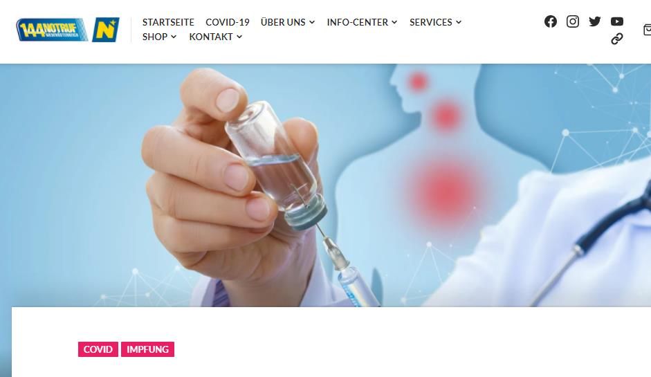 Die Coronaimpf-Plattform von Notruf NÖ