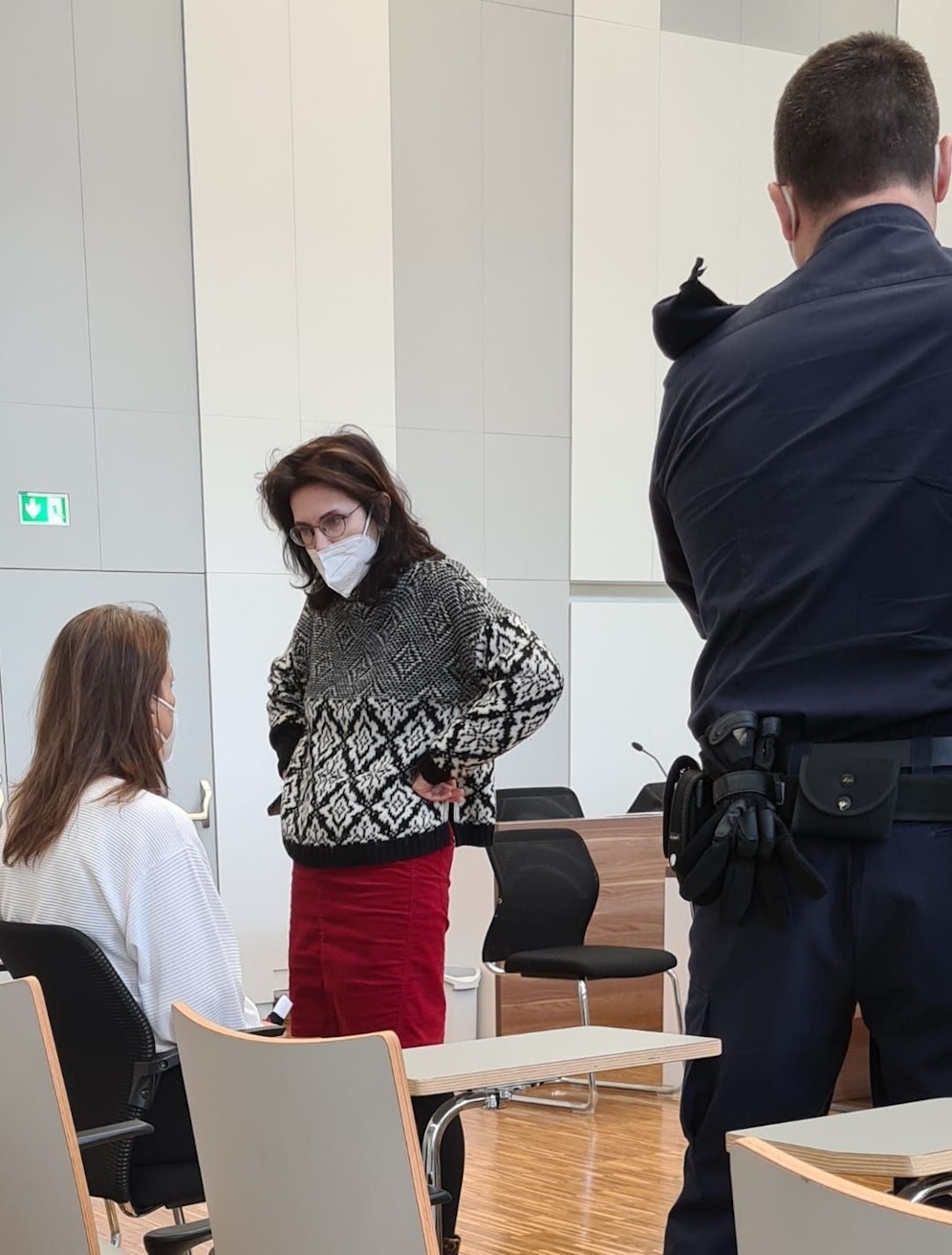 Astrid Wagner mit Mandantin