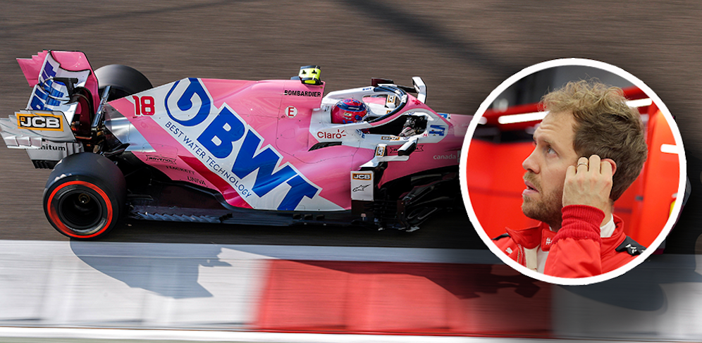 Auch Sebastian Vettel sitzt in einem teils rosa gefärbten Boliden. 