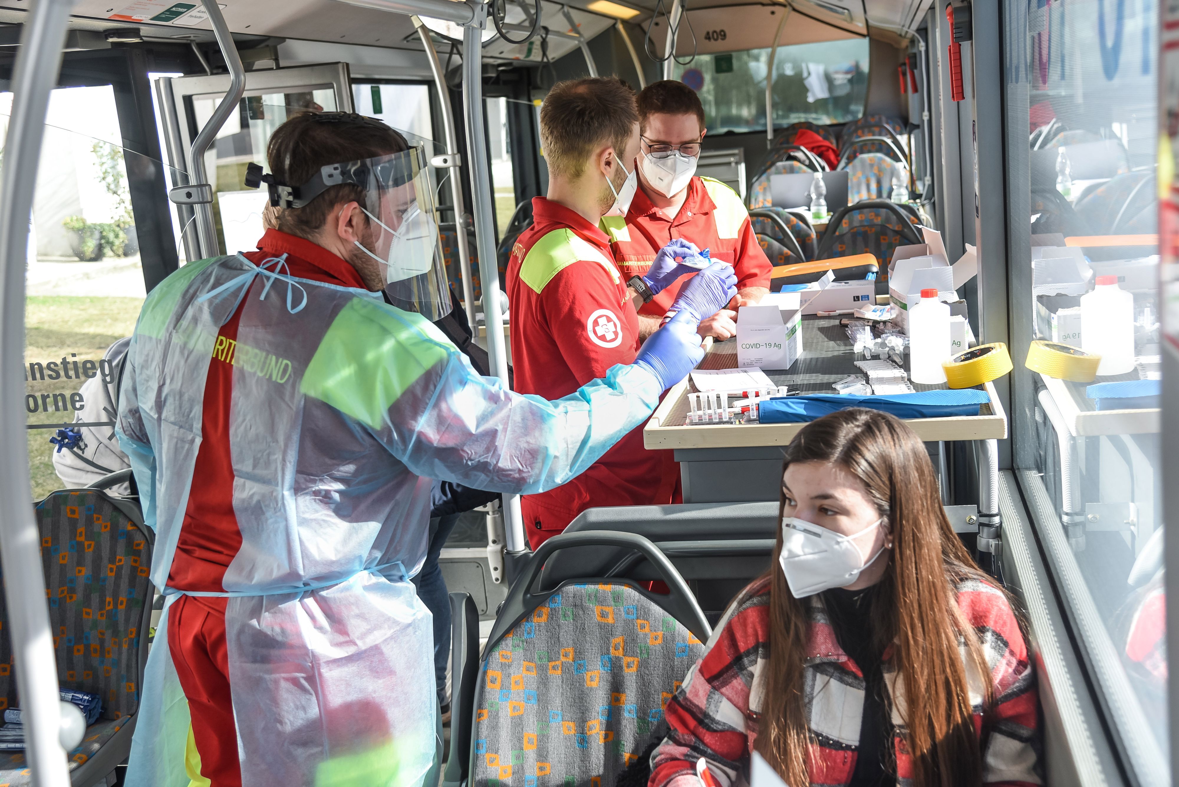 Mehr als 1.000 Testungen wurde in den Bus gemacht.