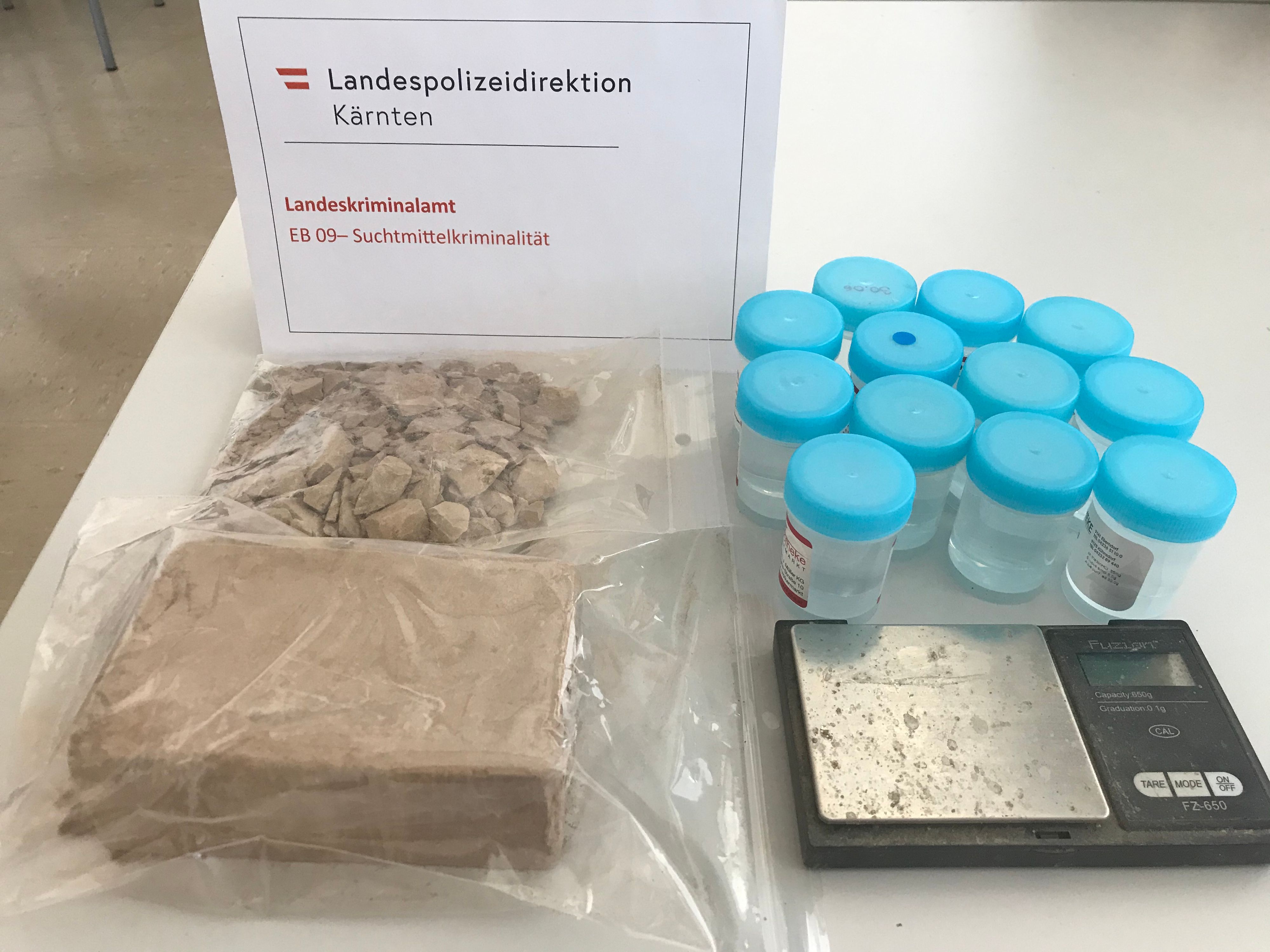 Die Polizei stellte das Heroin sicher.