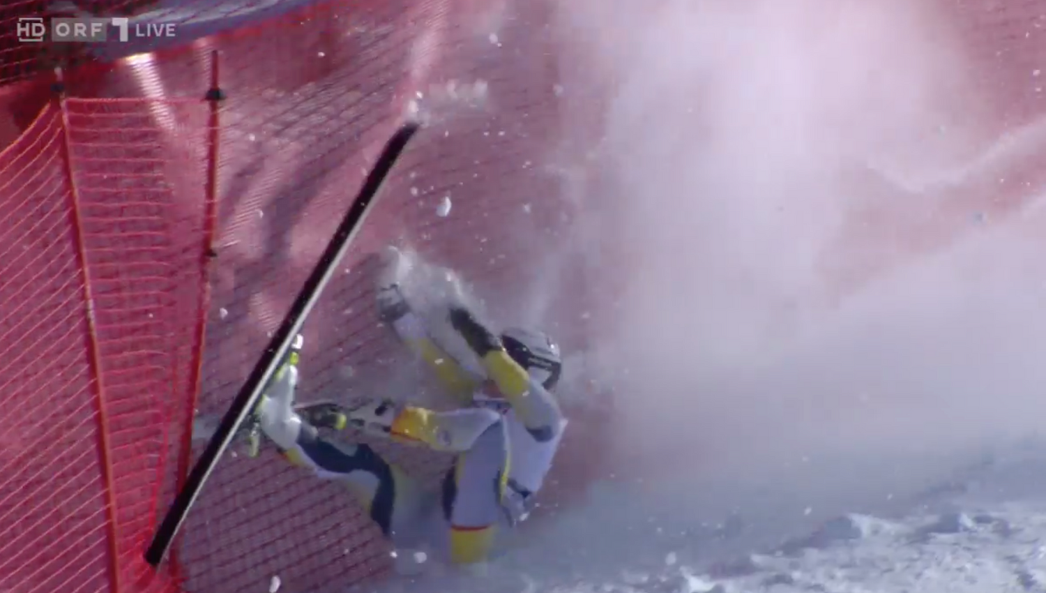 Kajsa Vickhoff Lie stürzt und verletzt sich dabei wohl schwer.