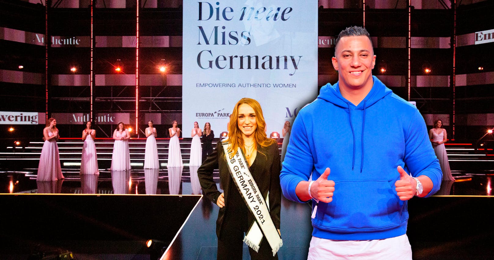 Anja Kallenbach ist die aktuelle Miss Germany. Das ist die Dame in der Mitte des Bildes. Aber irgendwie scheint das den meisten egal zu sein.