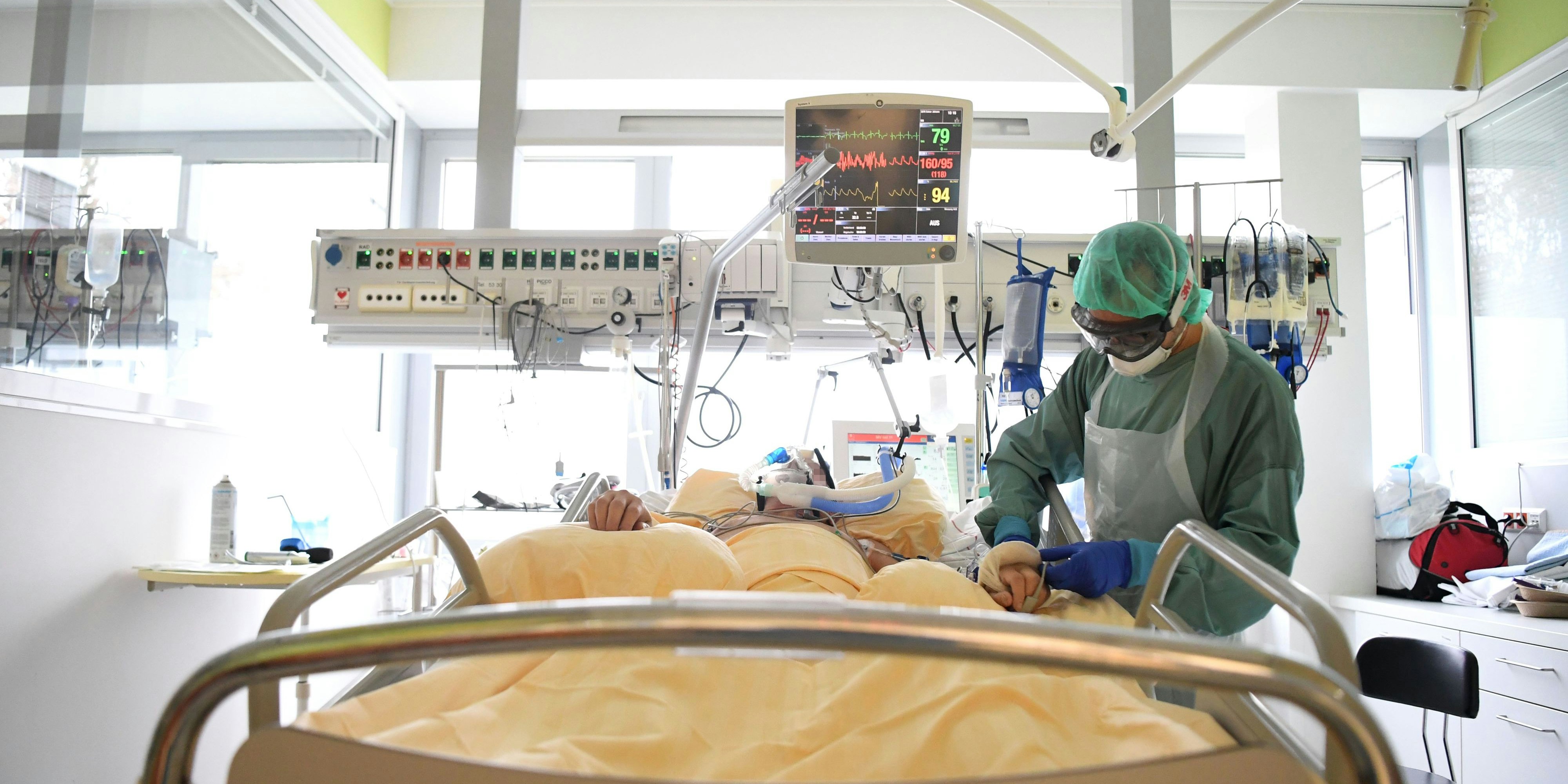 Blick in die Corona-Intensivstation im Spital von Tulln. (Archivfoto)