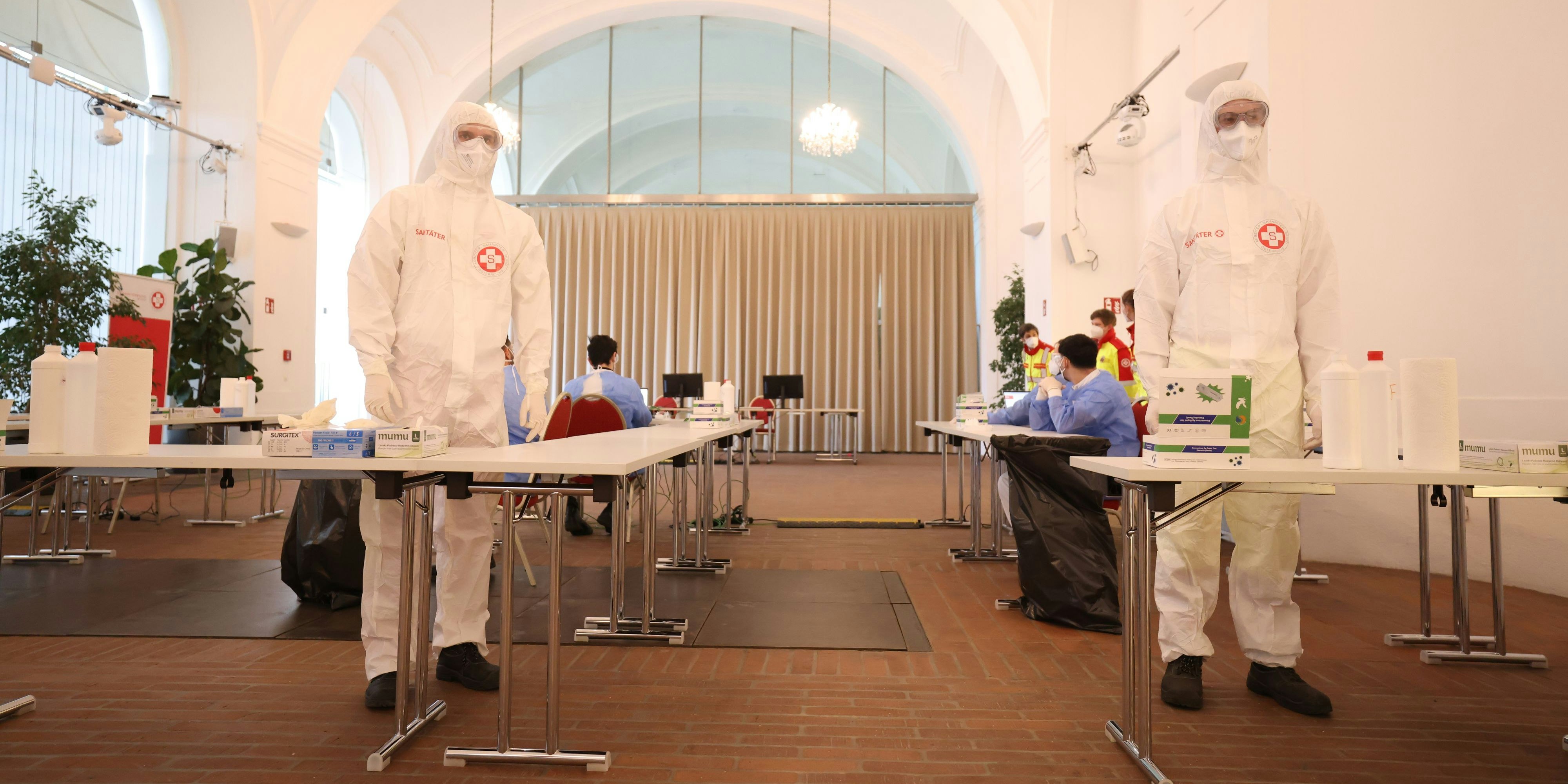 Neue Teststraße in Schönbrunn