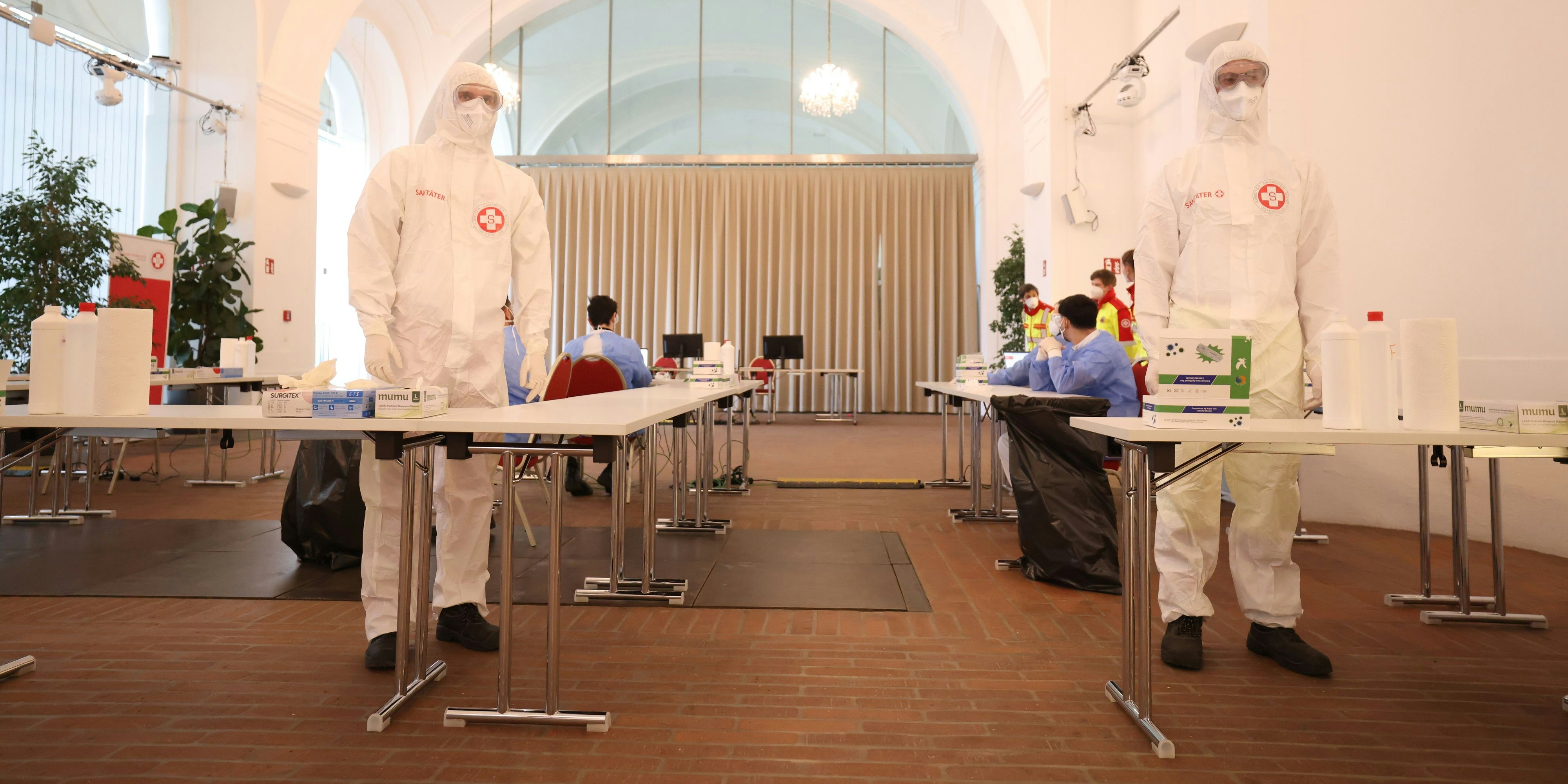 Neue Teststraße in Schönbrunn