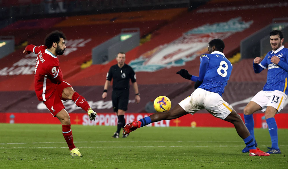 Mo Salah biss sich gegen Brighton die Zähne aus.