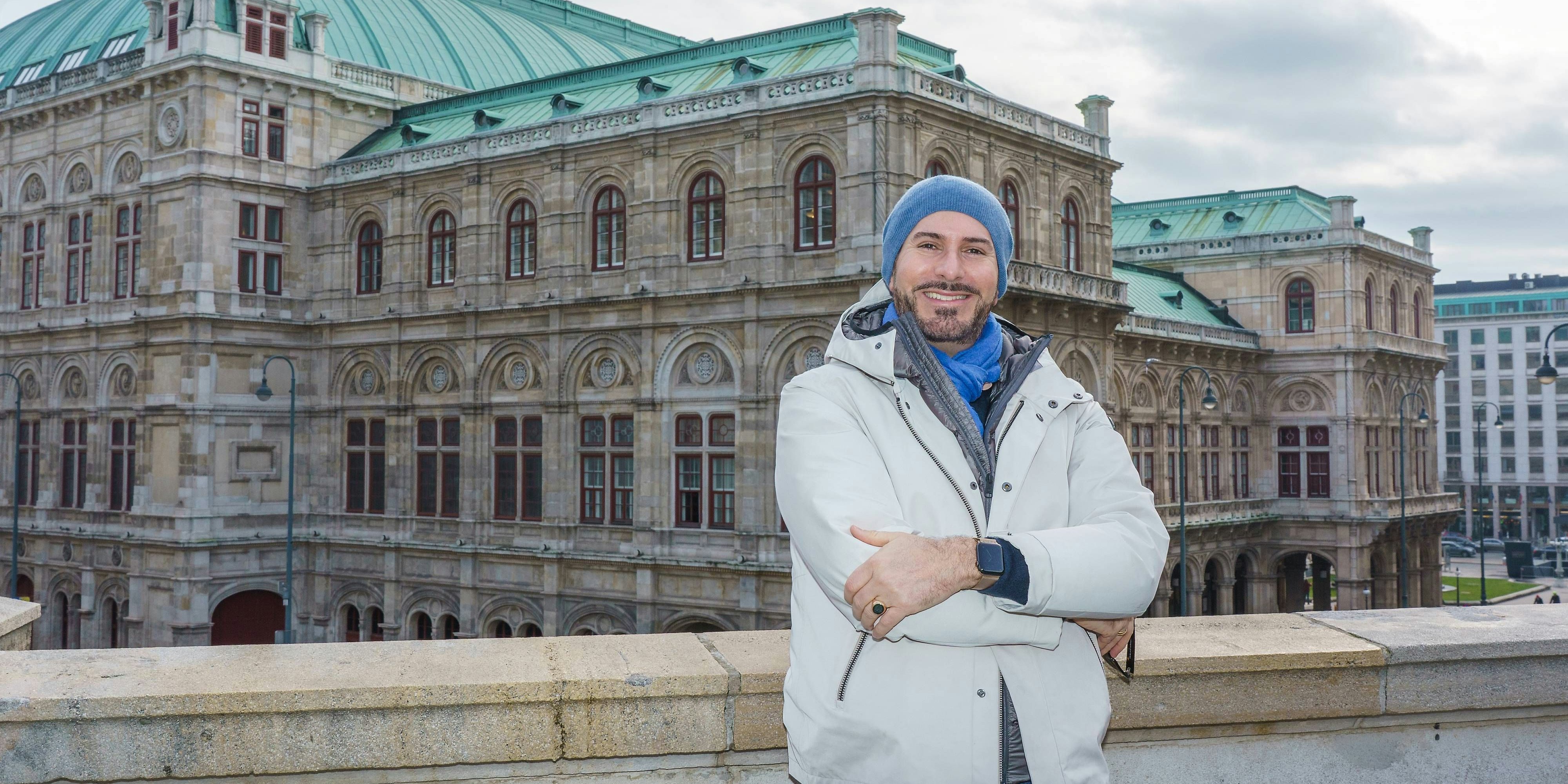 Clemens Unterreiner beim Spaziergang mit "Heute". 