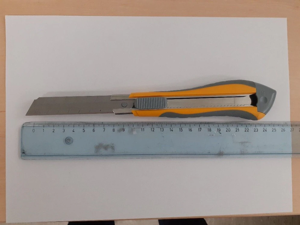 Mit diesem Stanleymesser wurde die 19-Jährige in Wien-Favoriten bedroht. 