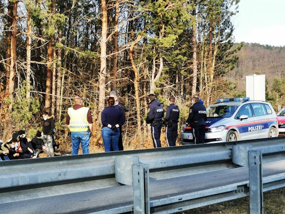 Symbolfoto: Aufgriff von Flüchtlingen im Februar 2021 in Niederösterreich.