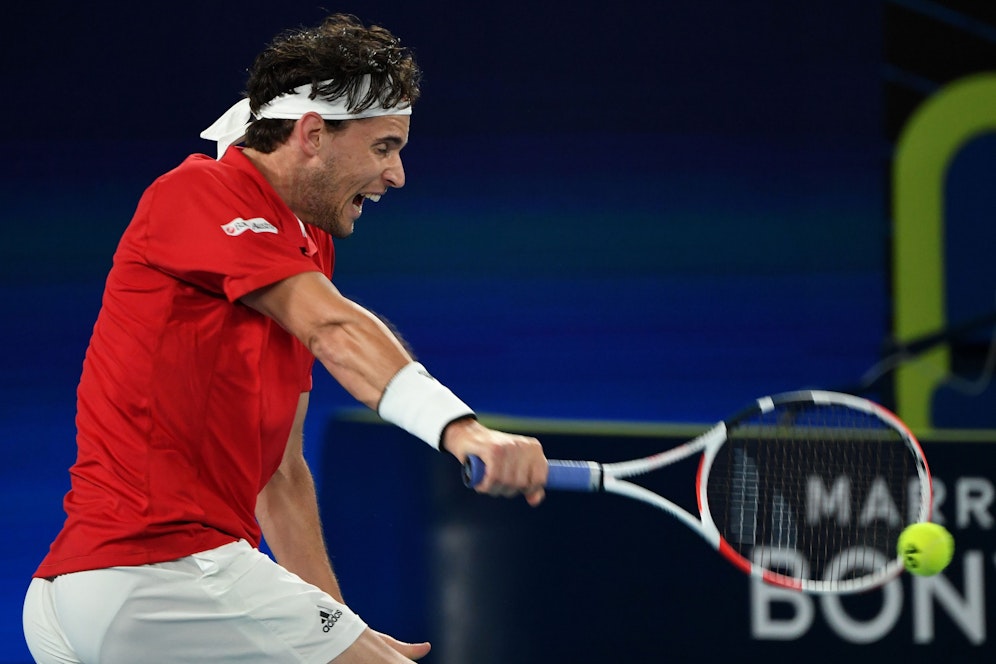 Dominic Thiem mit einem Kurzauftritt. 