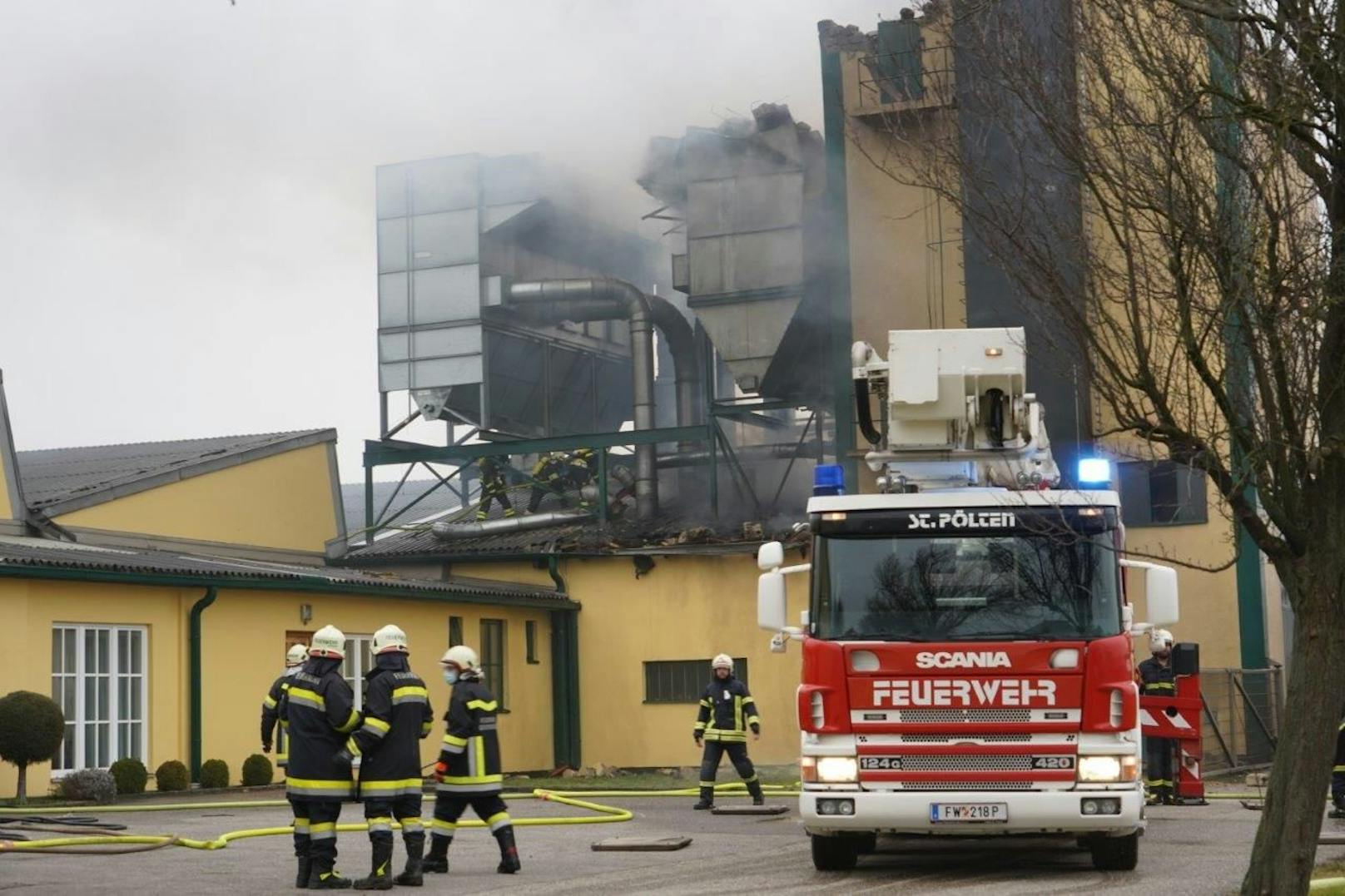 Am Samstag kam es zu einer Explosion im Sägespänesilo in Prinzersdorf