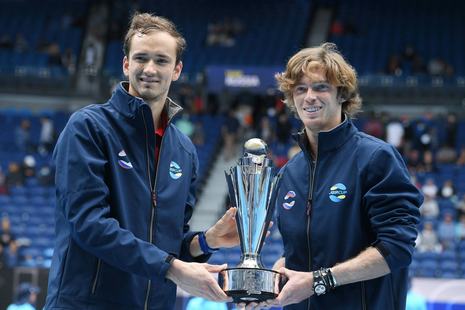 Daniil Medwedew und Andrey Rublew sicherten sich den ATP-Cup-Titel.
