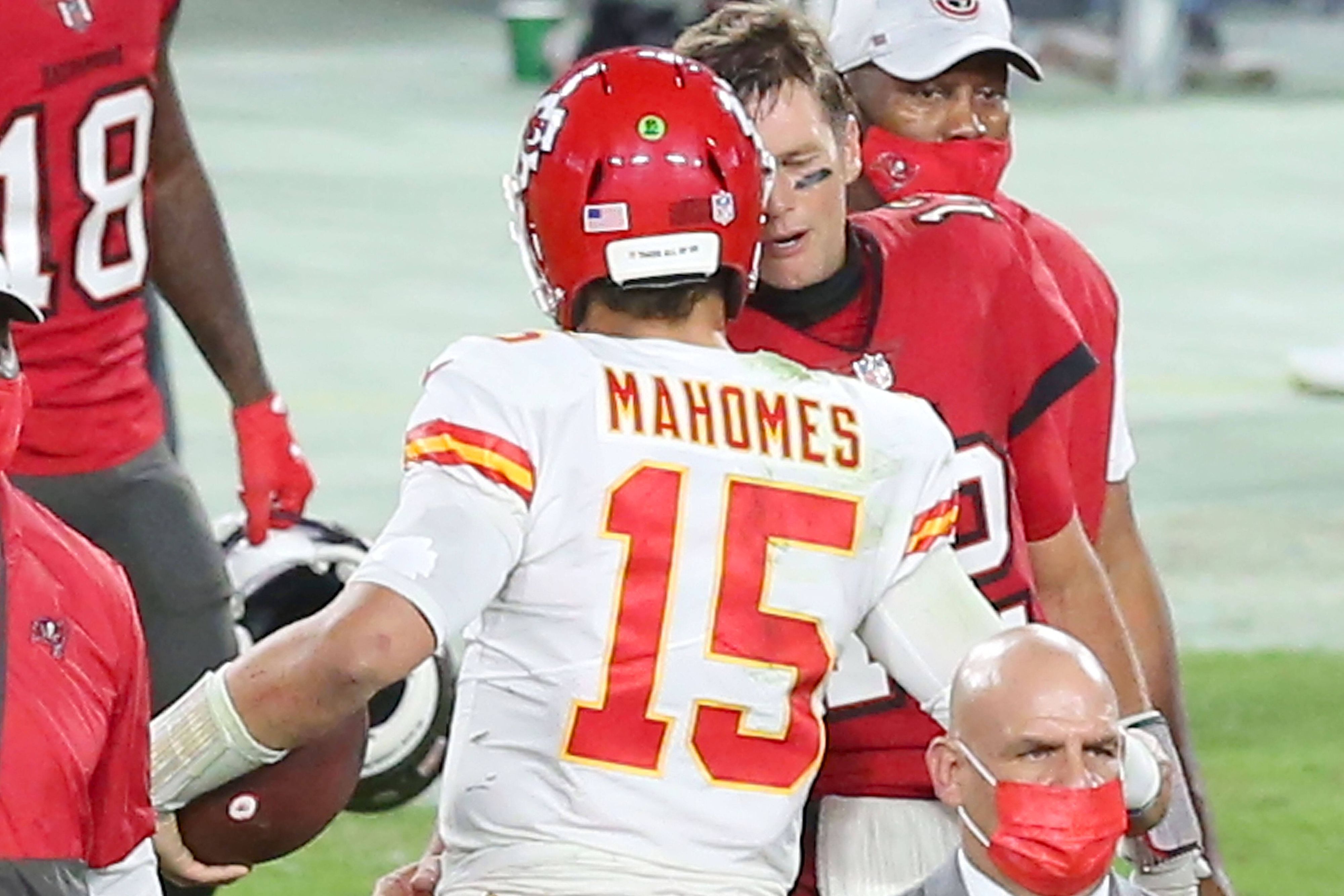 Patrick Mahomes und Tom Brady.