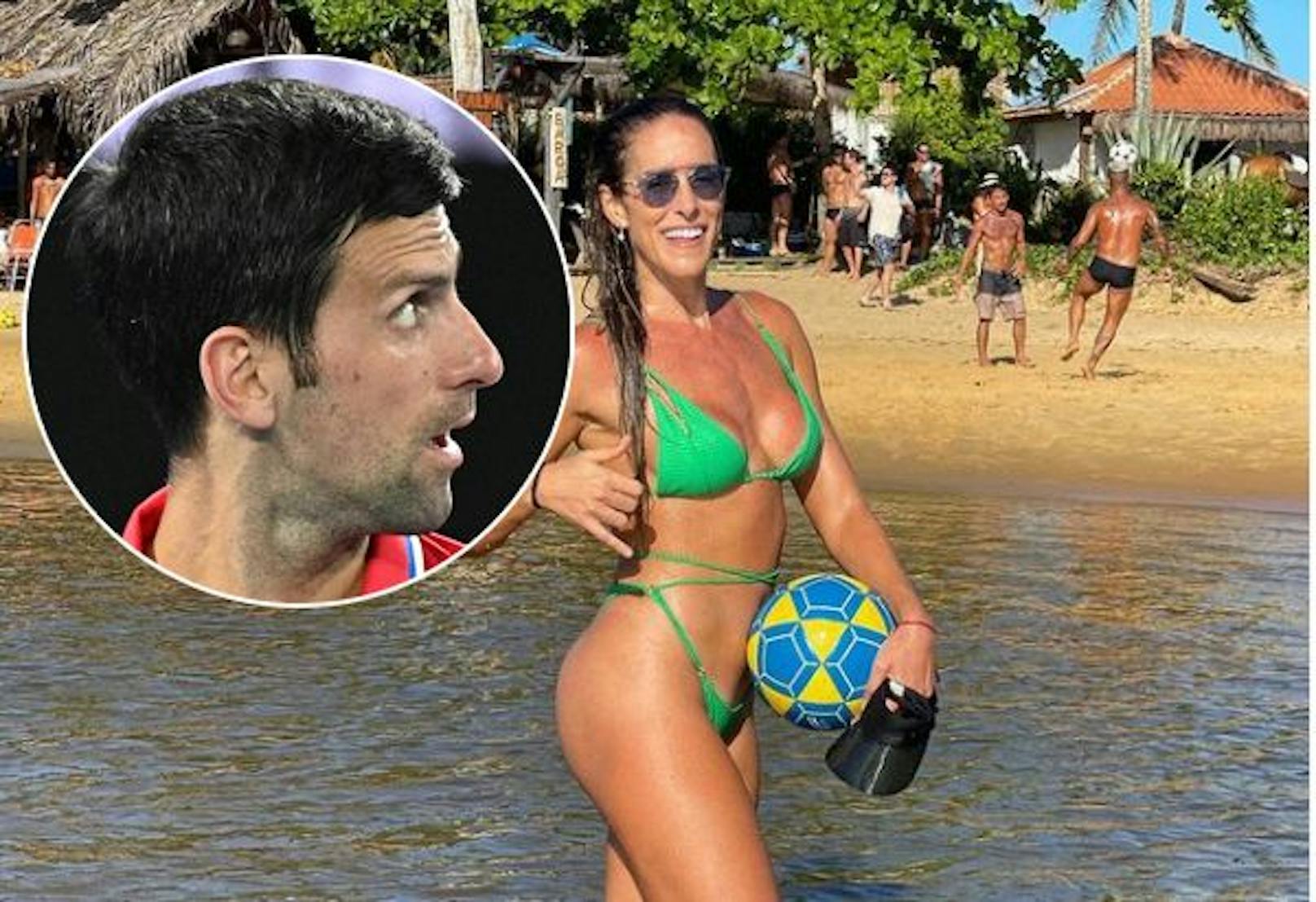 Novak Djokovic bekommt Hilfe beim Footvolley