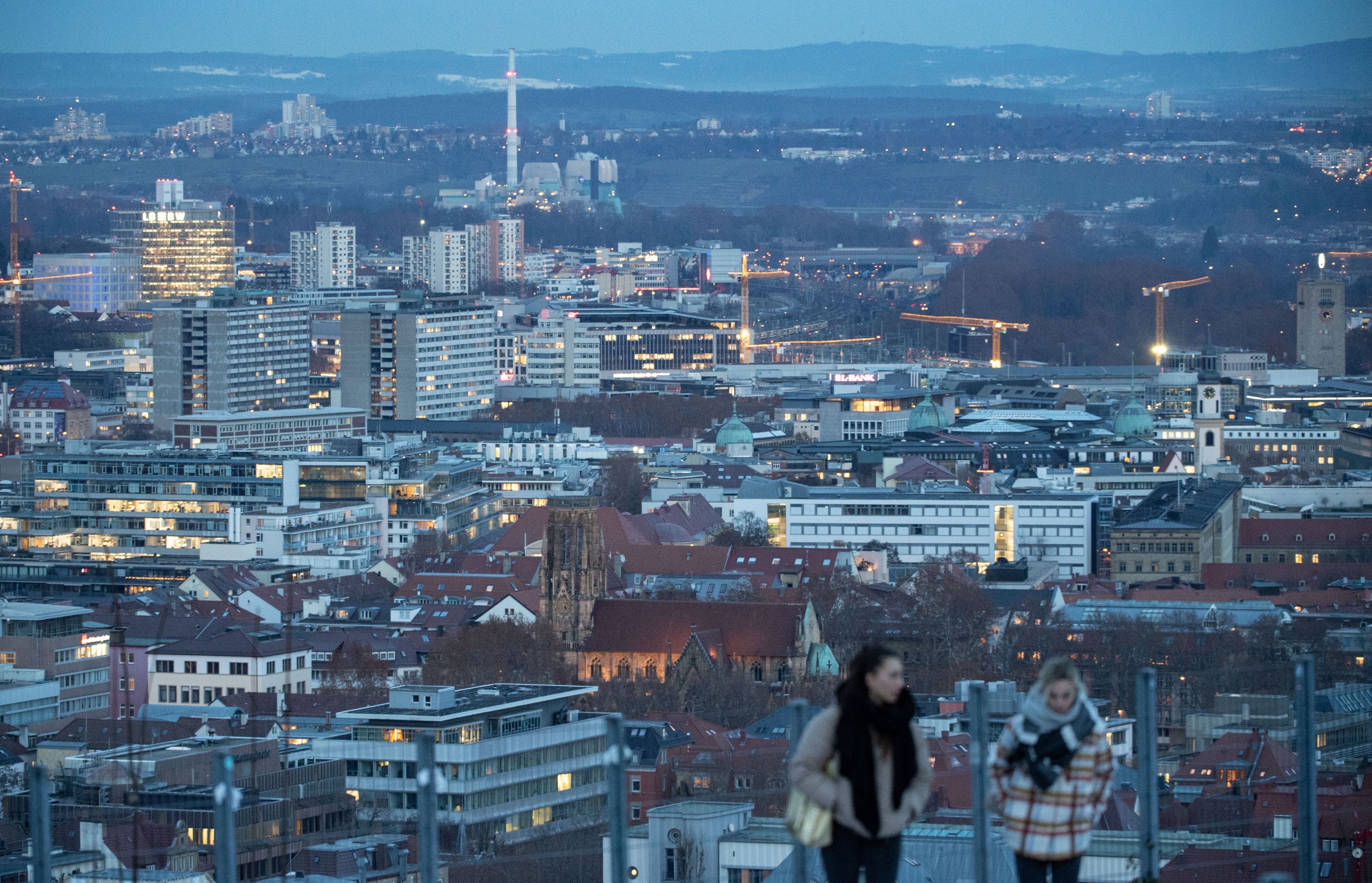 Blick auf Baden-Württembergs Hauptstadt Stuttgart.
