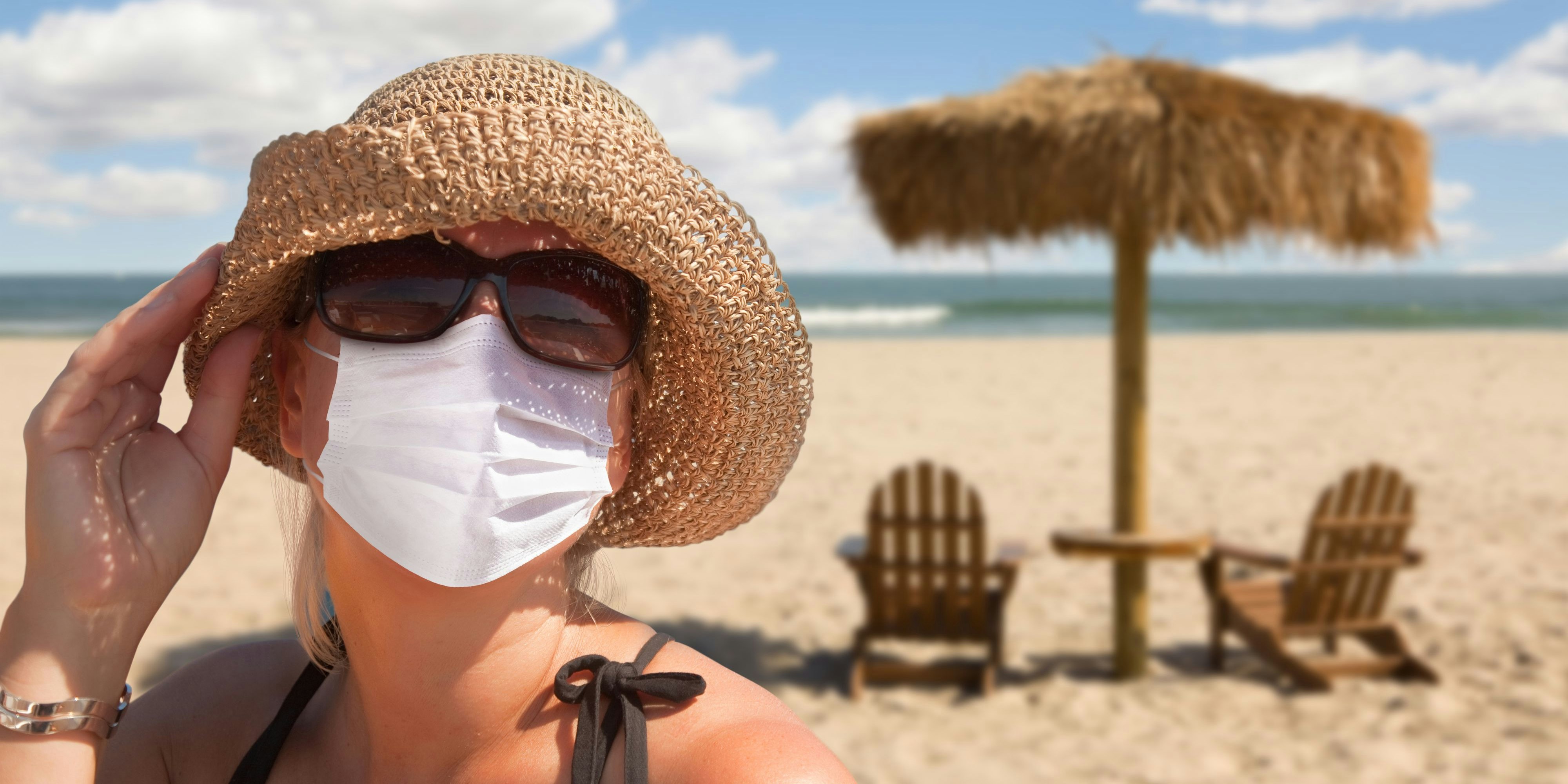 Urlaub, Corona, Maskenpflicht, Strand