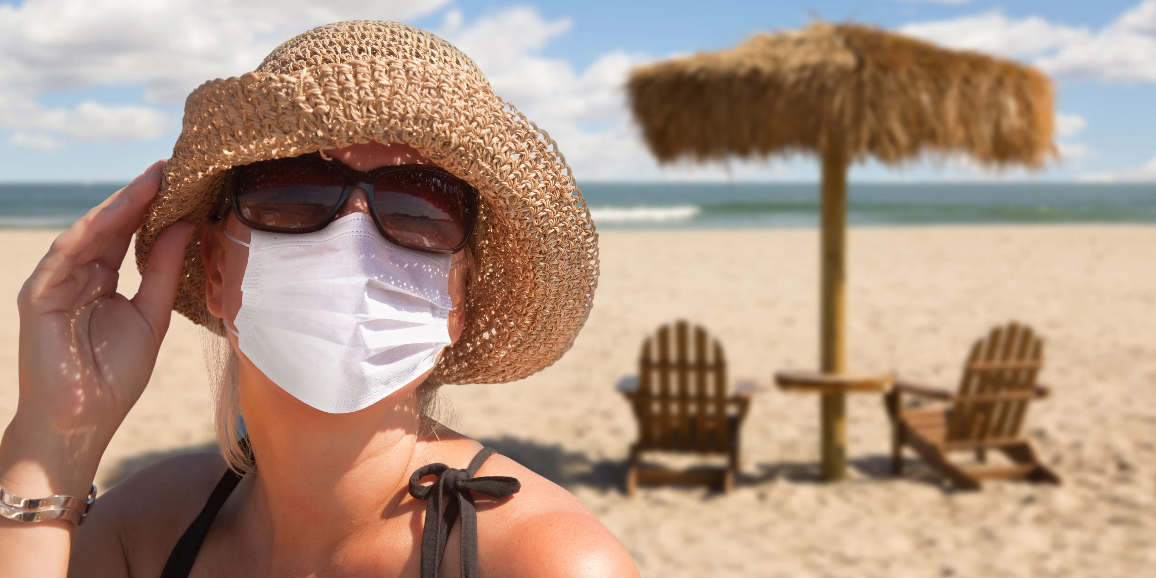 Urlaub, Corona, Maskenpflicht, Strand