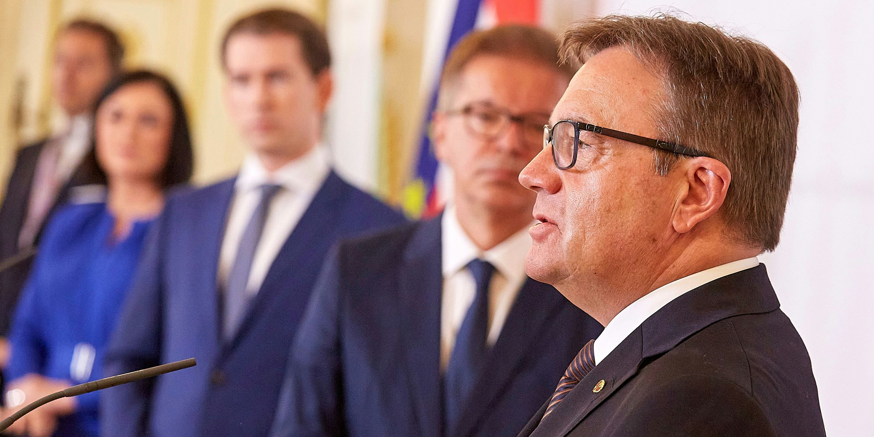 Gesundheitsminister Rudolf Anschober (Grüne), der Landeshauptmann von Tirol Günther Platter (ÖVP) während einer Pressekonferenz im September 2020