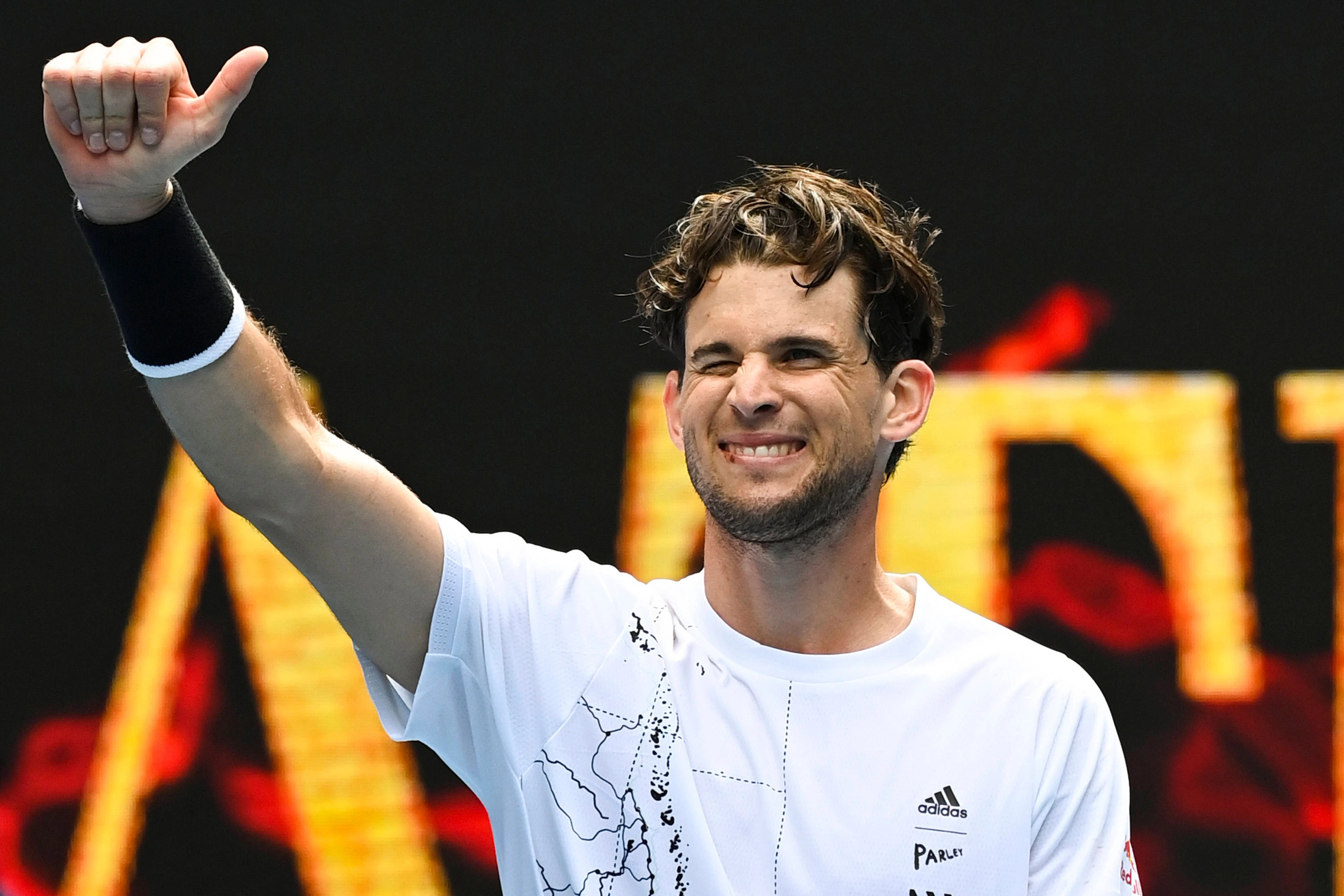 Dominic Thiem jubelt über den Aufstieg in Melbourne.
