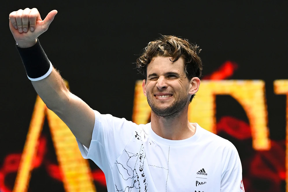 Dominic Thiem jubelt über den Aufstieg in Melbourne.