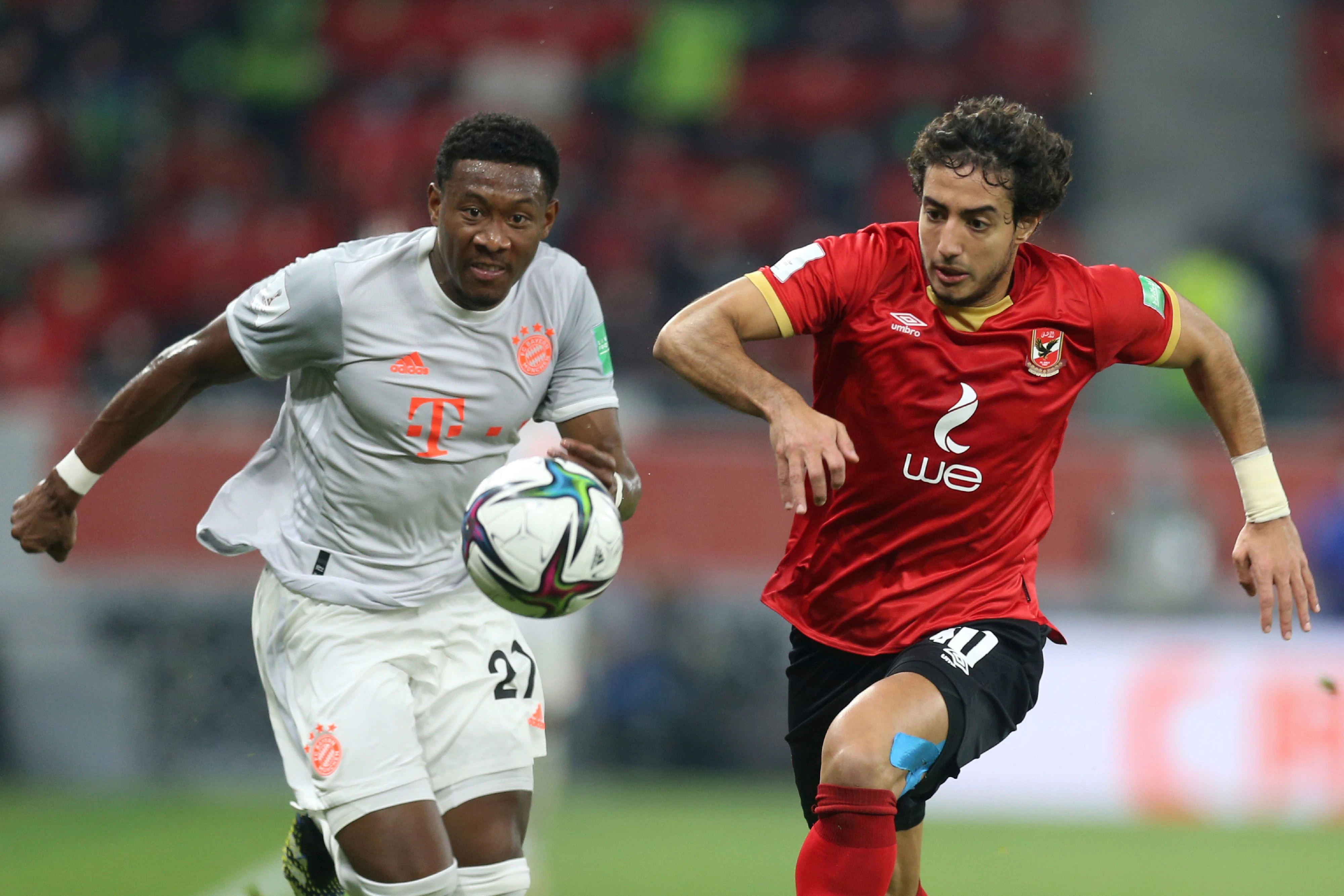 David Alaba im Duell mit Mohamed Hany