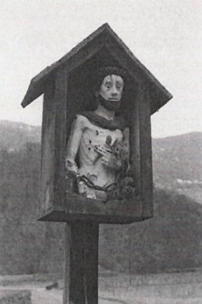 Diese Jesusdarstellung in Haiming wurde gestohlen.