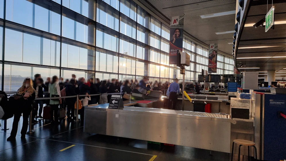Ein Abstand von 2 Metern konnte laut Leser nicht eingehalten werden.