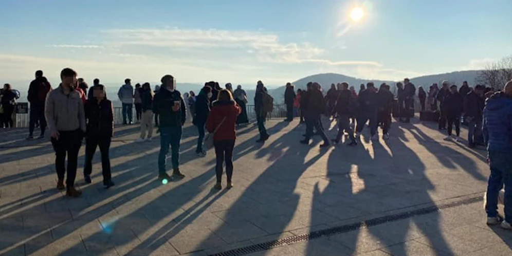 Zahlreiche Wiener machten am Sonntag einen Ausflug auf den Kahlenberg.