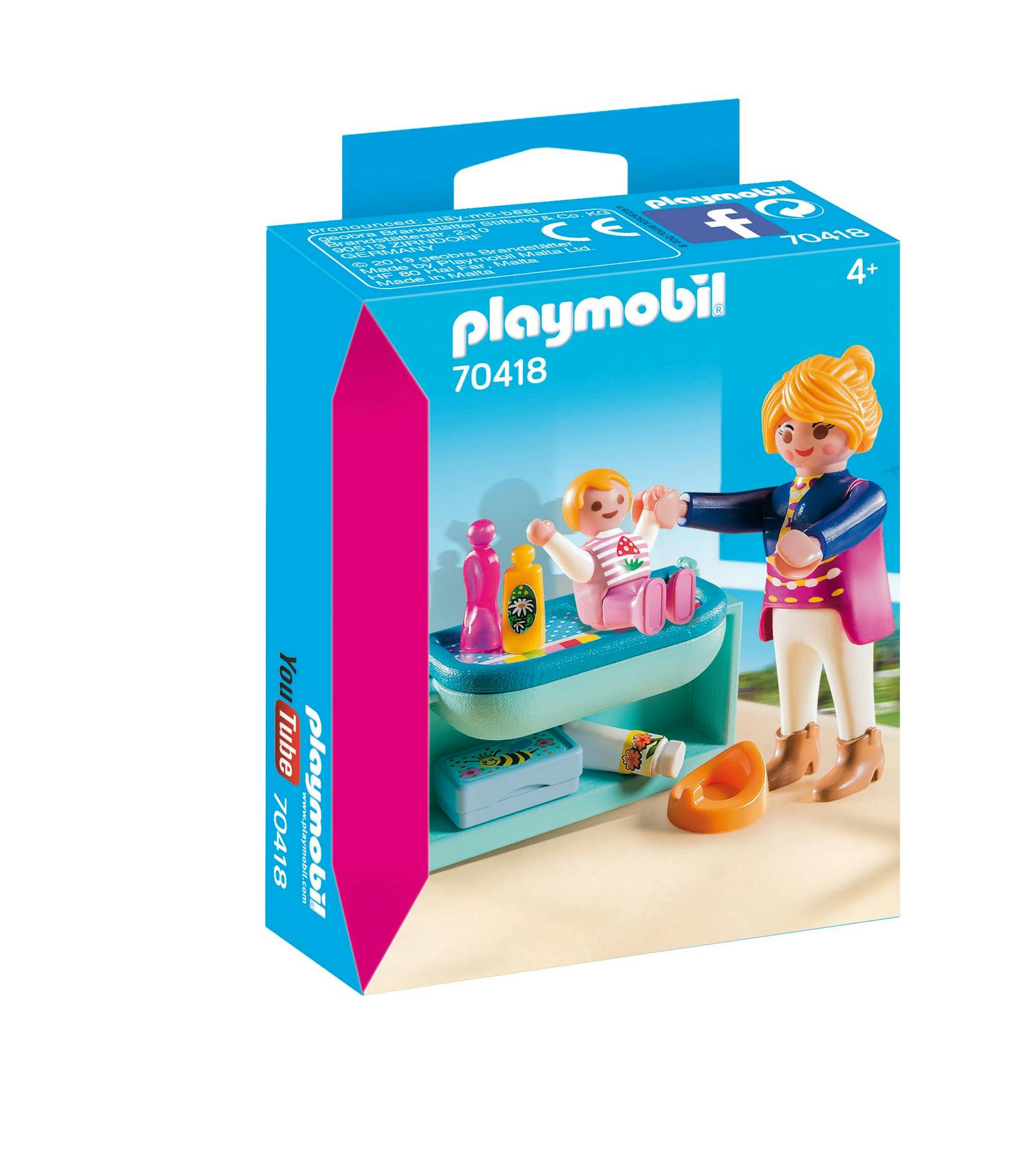 Playmobil Mutter mit Baby-Wickeltisch