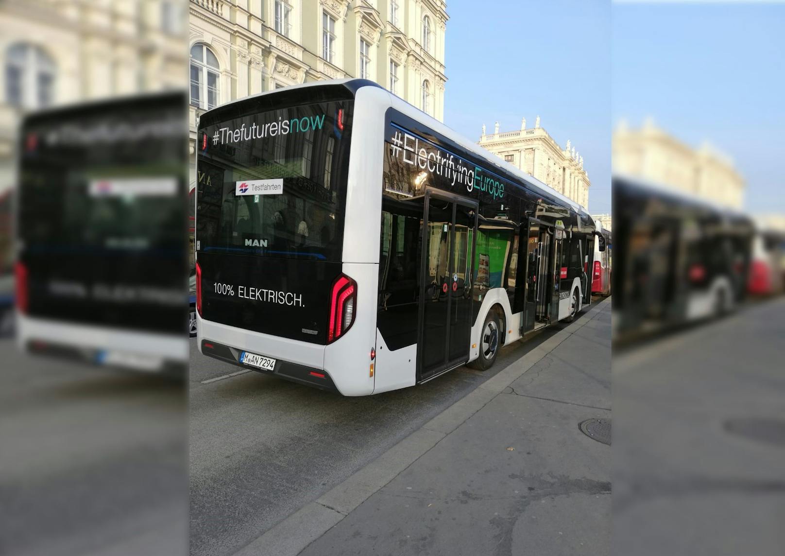 Eine Leserin hat den Bus in Wien entdeckt.