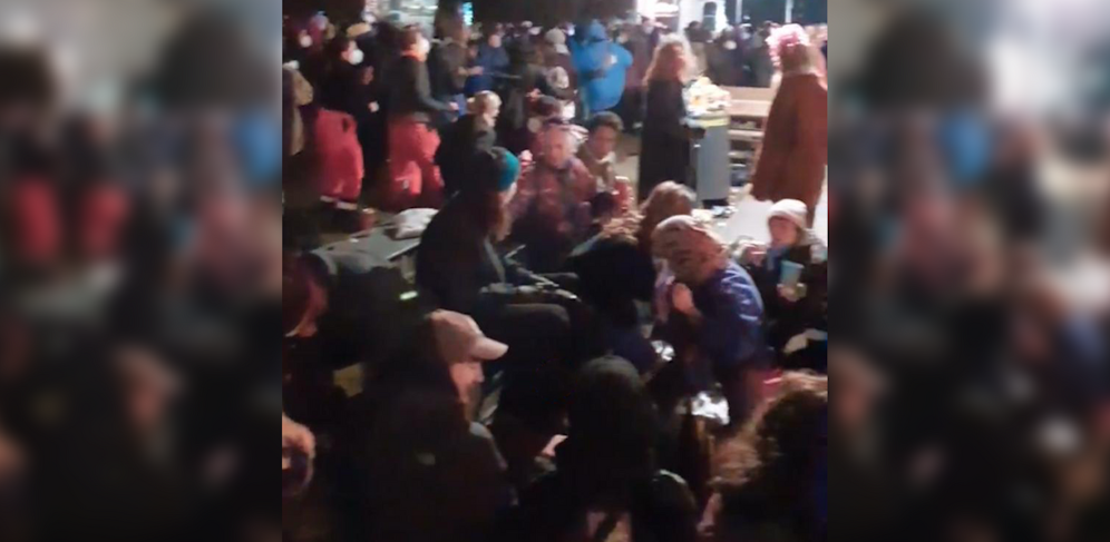 Die Demo am 8. März endete im Sigmund-Freud-Park.