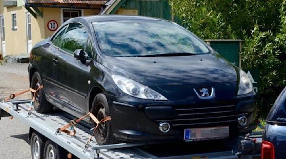 Das sichergestellte Auto.